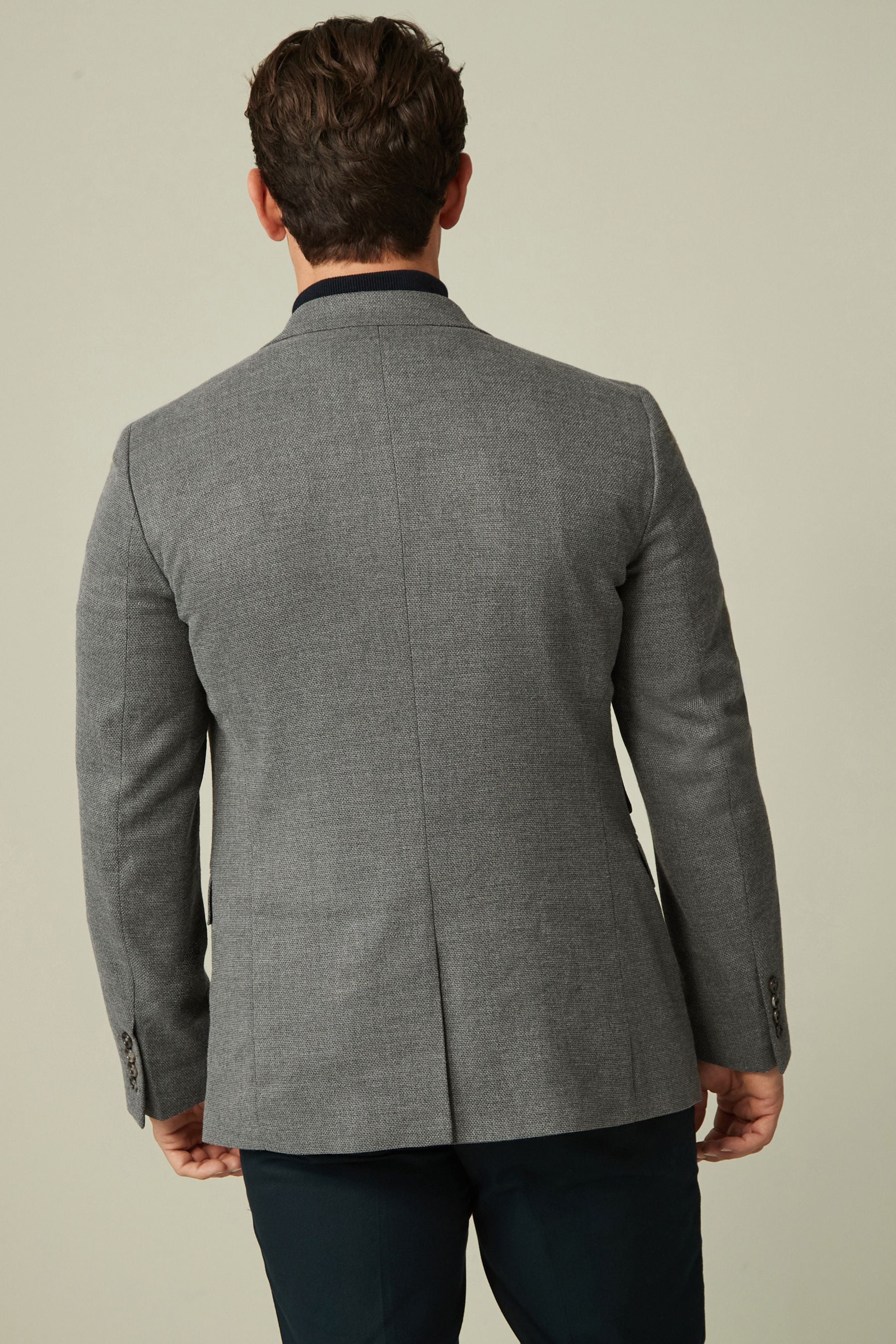 Buy Grey Slim Fit Textured Smart Blazer from the Next UK online shop