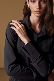 Charcoal Grey Premium Mini Shirt Dress - Image 5 of 11