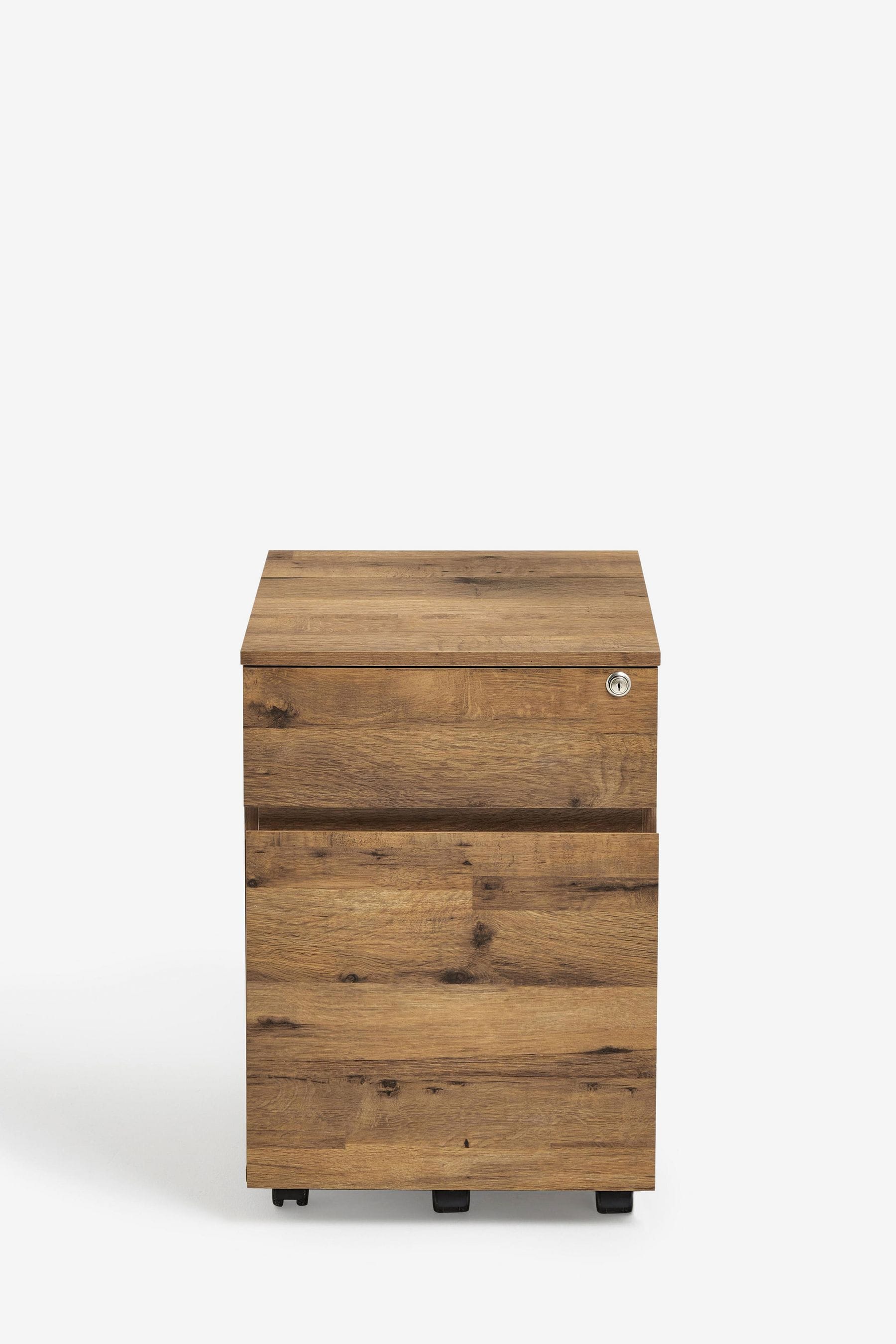 Dark Bronx Oak Effect Filing Cabinet