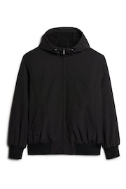 Superdry Black Surplus Nylon Hooded Bomber Jacket - Image 5 of 7