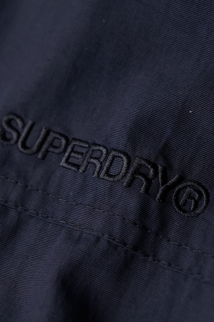 Superdry Blue Surplus Nylon Hooded Bomber Jacket - Image 7 of 7