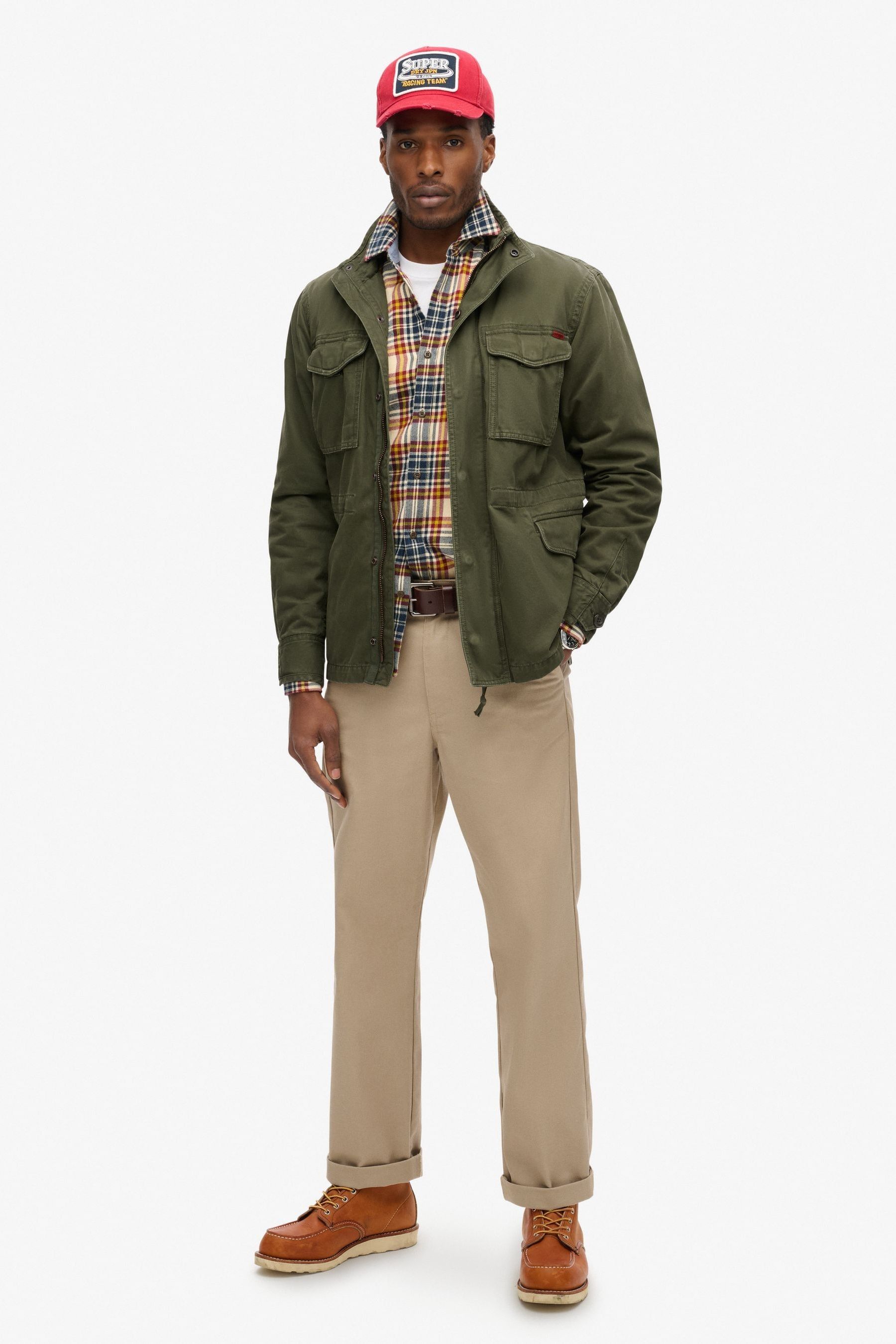Buy Superdry Green 100 Cotton Rookie Military Jacket from Next Oman