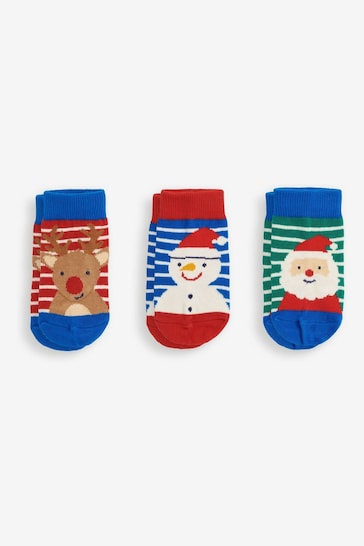 JoJo Maman Bébé Multi 3-Pack Christmas Socks