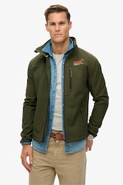 Superdry Army Khaki Softshell Trekker Track Jacket - Image 1 of 6