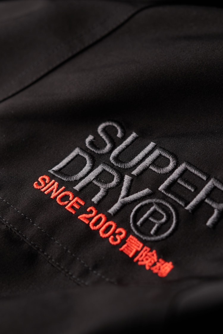 Superdry Black Hood Ultimate Emb Winbreaker Jacket - Image 6 of 6