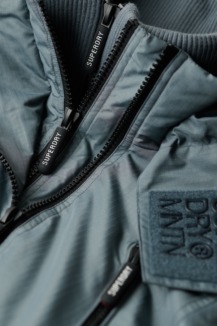 Superdry Stormy Blue Hooded Mtn Winbreaker Jacket - Image 4 of 4