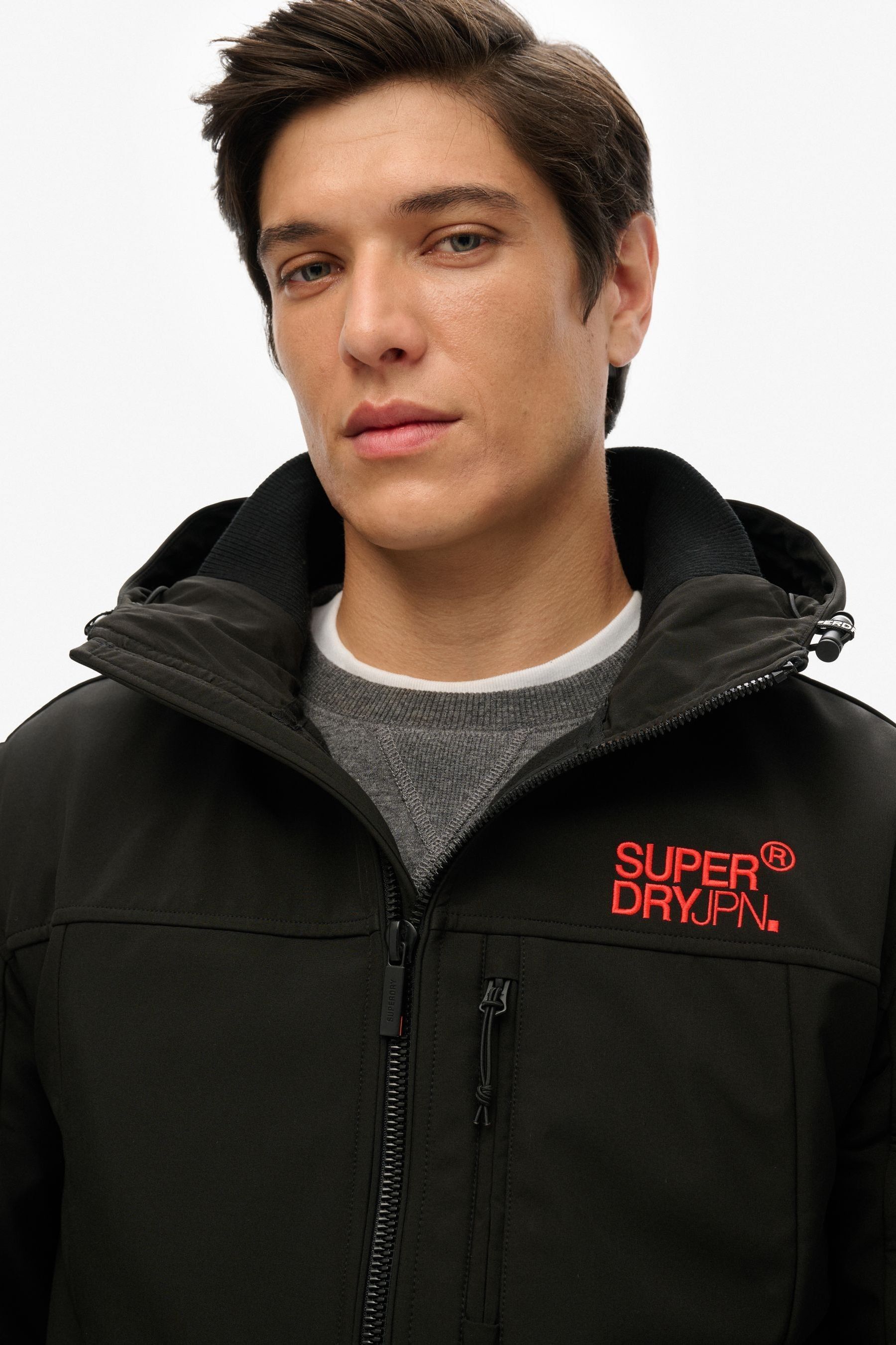Buy Superdry Black Hooded Soft Shell Trekker Jacket from Next Canada