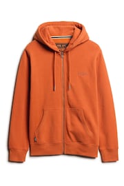 Superdry Autumn Glaze Brown Essential Logo Zip-Up Hoodie - Image 4 of 6