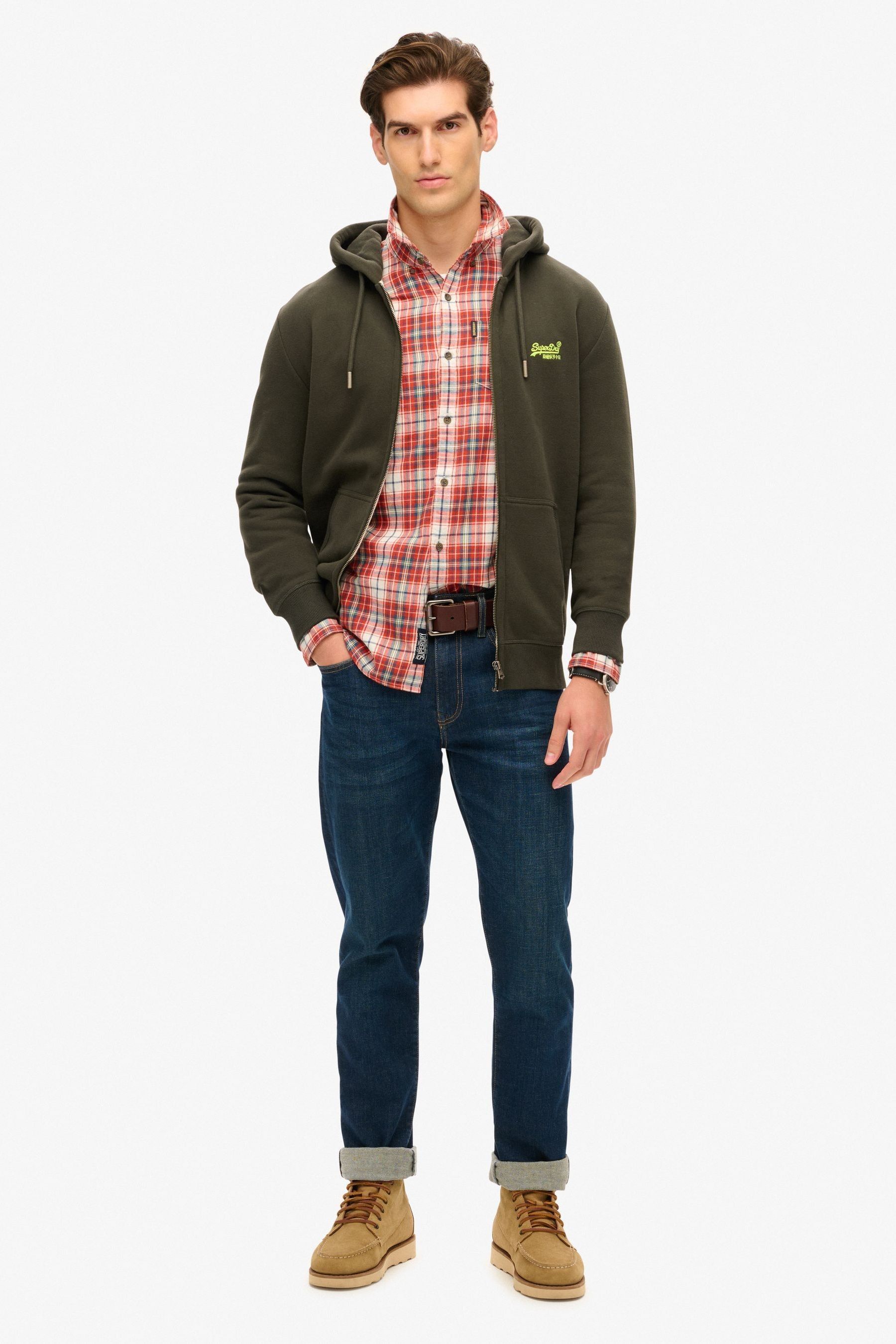 Superdry dark grey hoodie sales