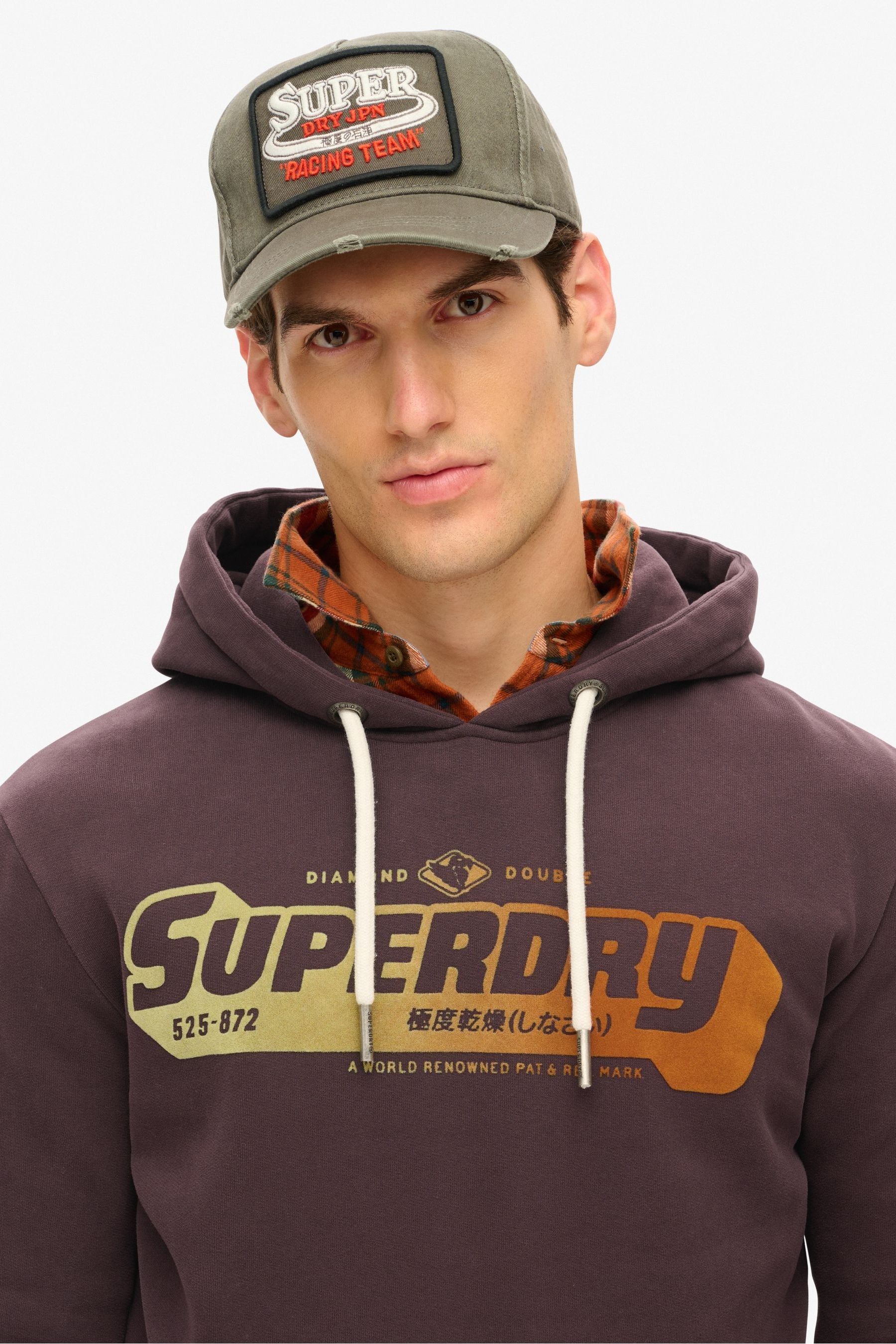 Buy Superdry Winter Berry Purple Flocked Fade Graphic Hoodie from Next United Arab Emirates