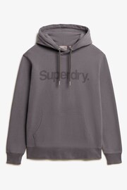 Superdry Rock Dark Grey 100% Cotton Core Logo City Hoodie - Image 4 of 4