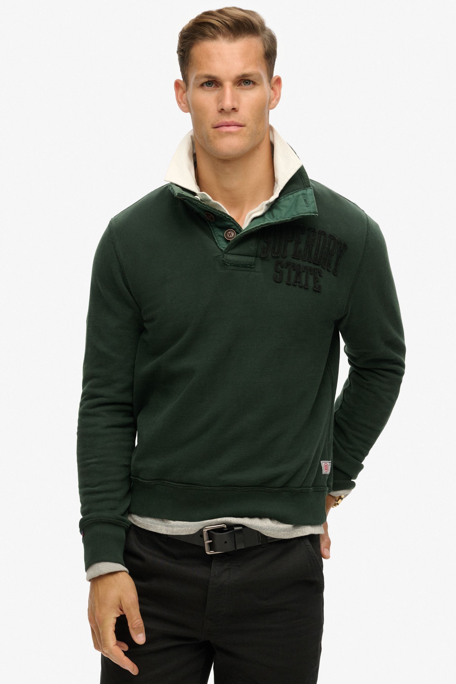 Green superdry jumper sale