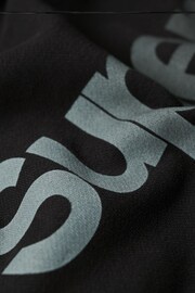 Superdry Black Loose Core Logo Fade 100% Cotton Hoodie - Image 5 of 5