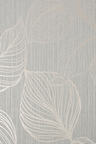 Art For The Home Light Grey Boutique Royal Palm Wallpaper