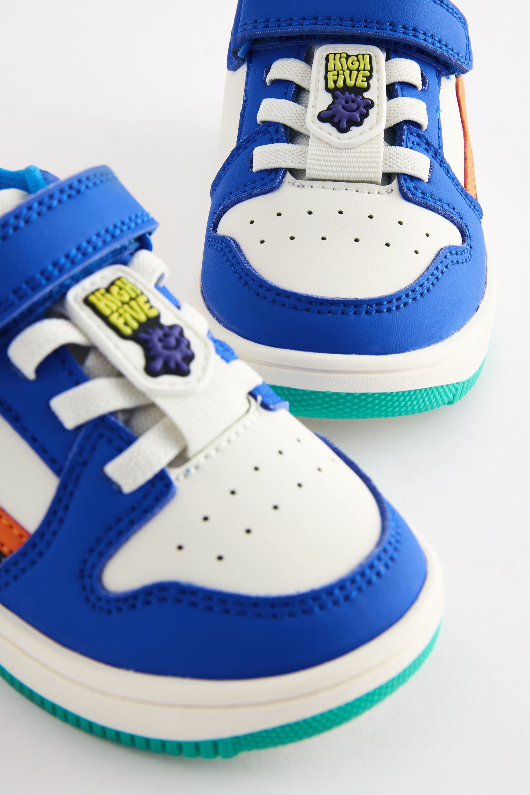 Boys elastic lace trainers clearance