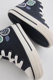 Navy Varsity Badge High Top Trainers - Image 5 of 5