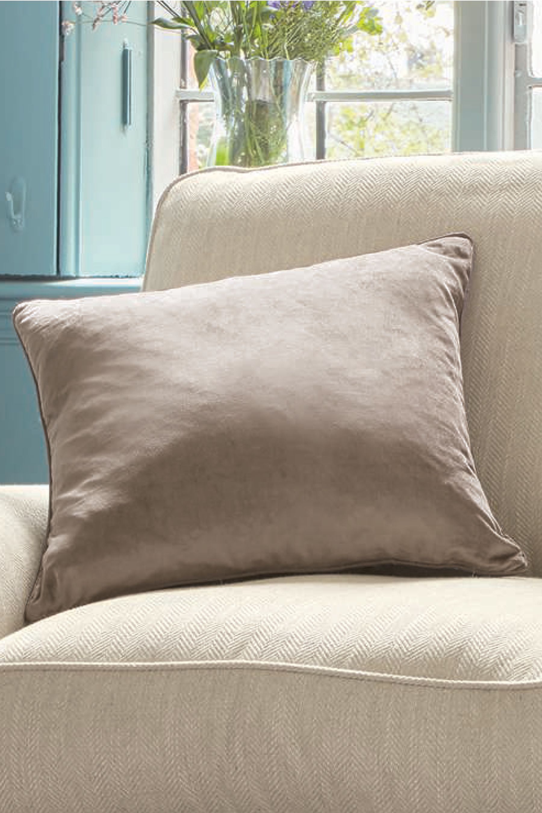 Buy Laura Ashley Truffle Square Nigella Cushion from Next Luxembourg