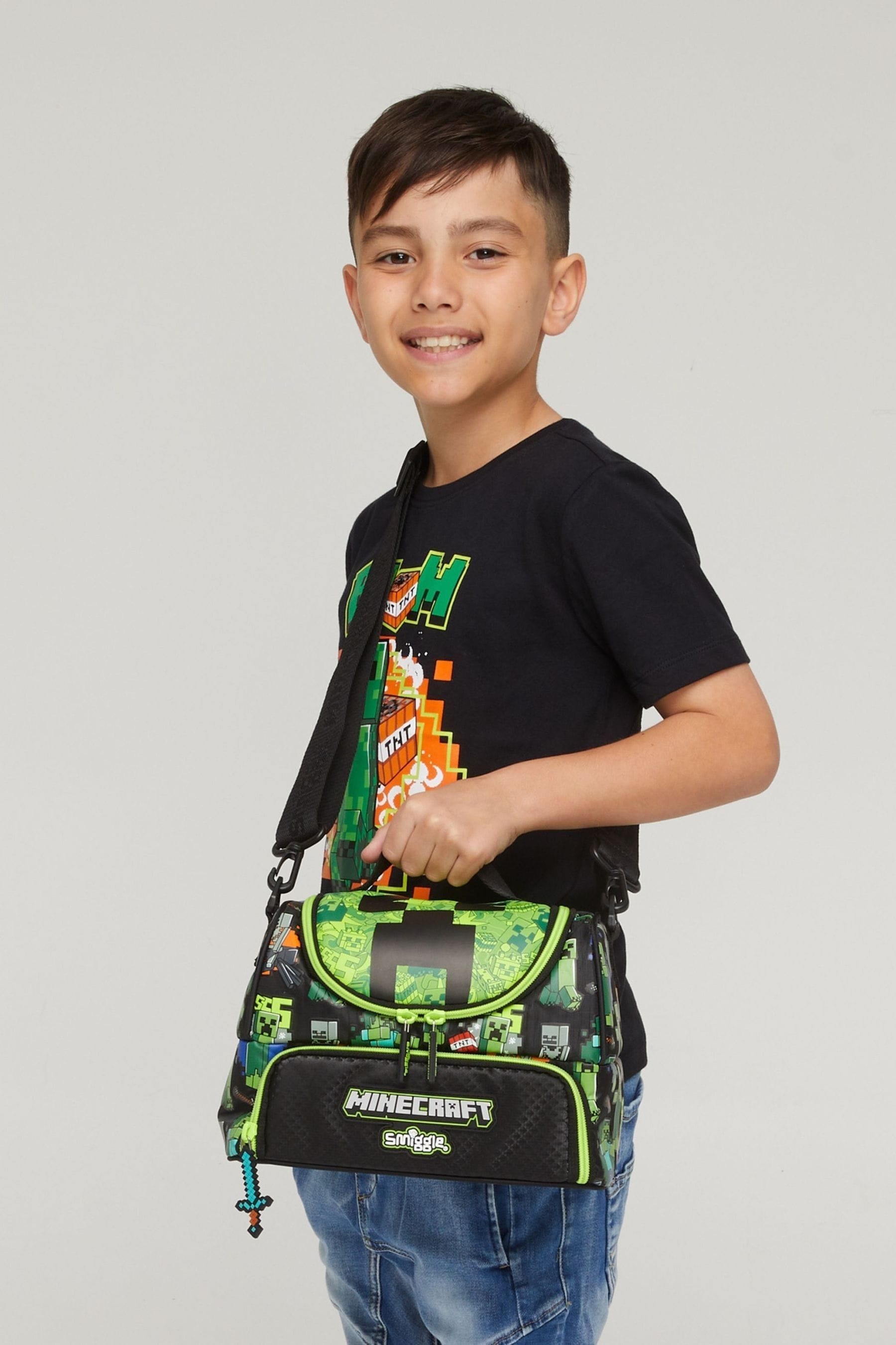 Minecraft backpack with lunchbox on sale