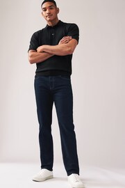 Black/Navy Knitted Regular Fit 2 Pack Polo Shirts - Image 3 of 13