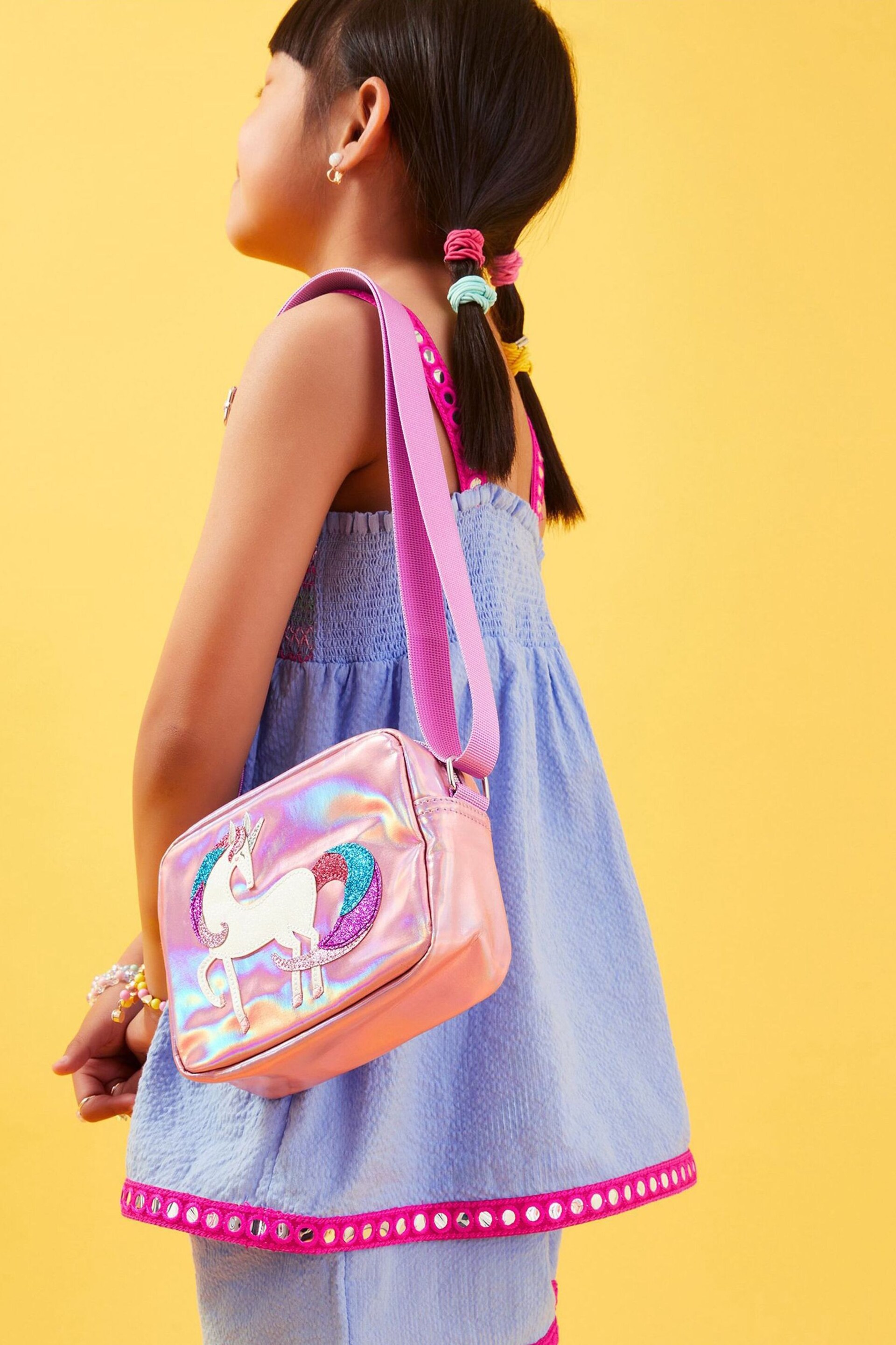 Accessorize Pink Girls Unicorn Camera Bag - Image 1 of 4