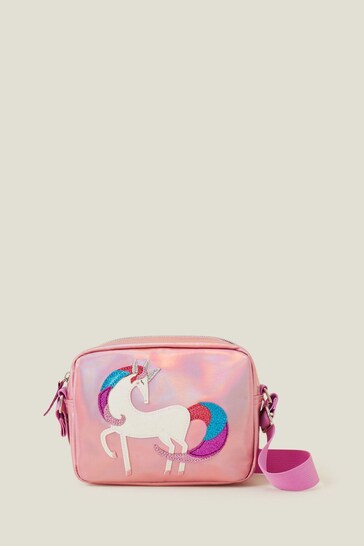 Accessorize Pink Girls Unicorn Camera Bag