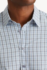 UNTUCKit Blue Dark Wrinkle-Free Regular Fit Durif Shirt - Image 4 of 5