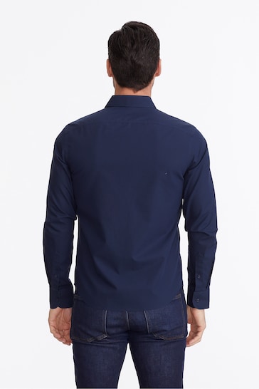 UNTUCKit Dark Blue Wrinkle-Free Tall Slim Fit Castello Shirt