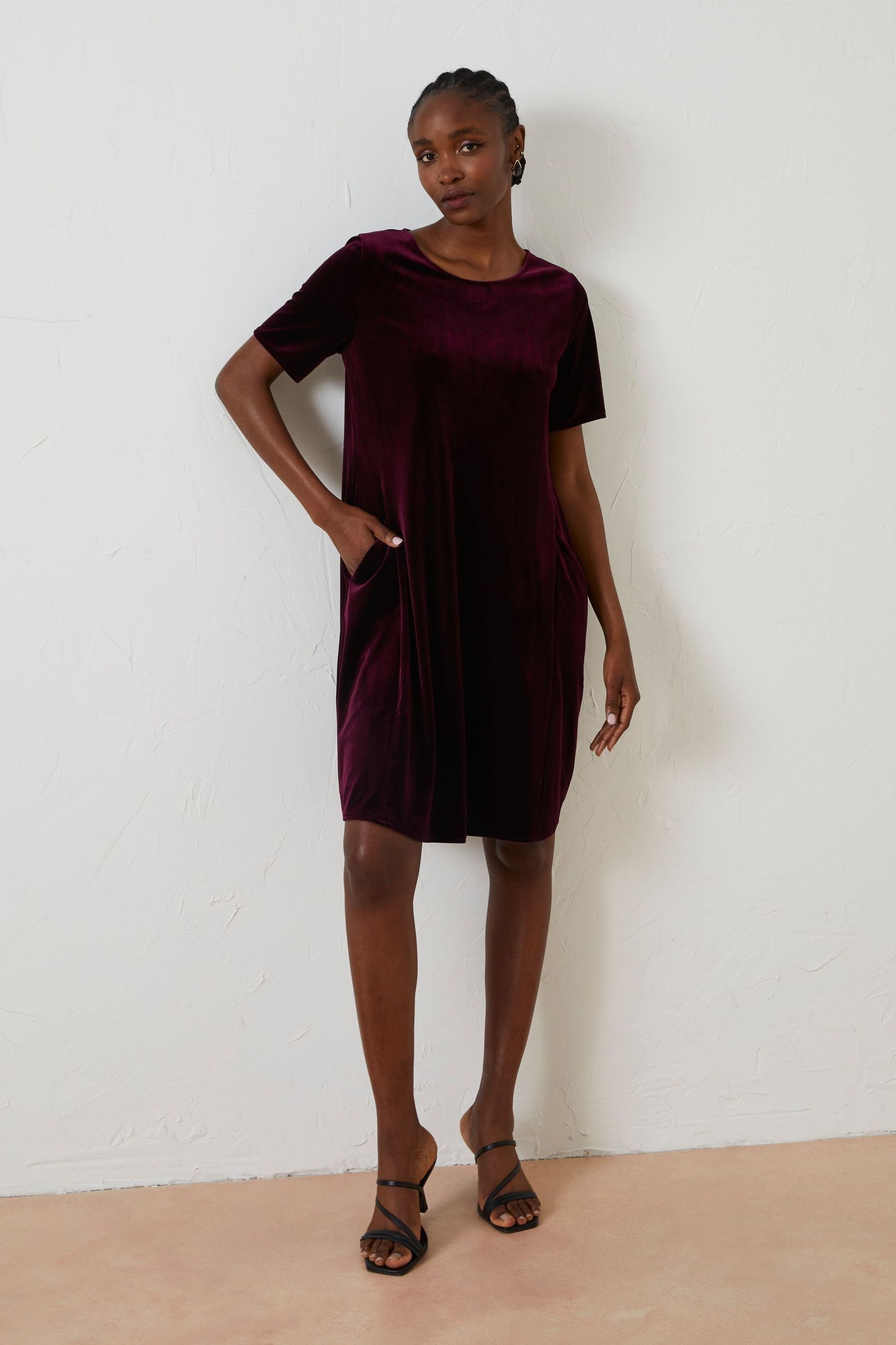 Buy FatFace Purple Simone Velvet Dress from Next Estonia