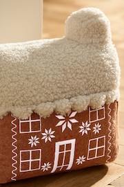 Brown Gingerbread House Christmas Doorstop - Image 2 of 5