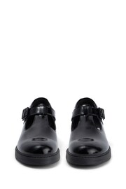 Kickers Youth Girls Finley T-Bar Patent Leather Black Shoes - Image 3 of 6