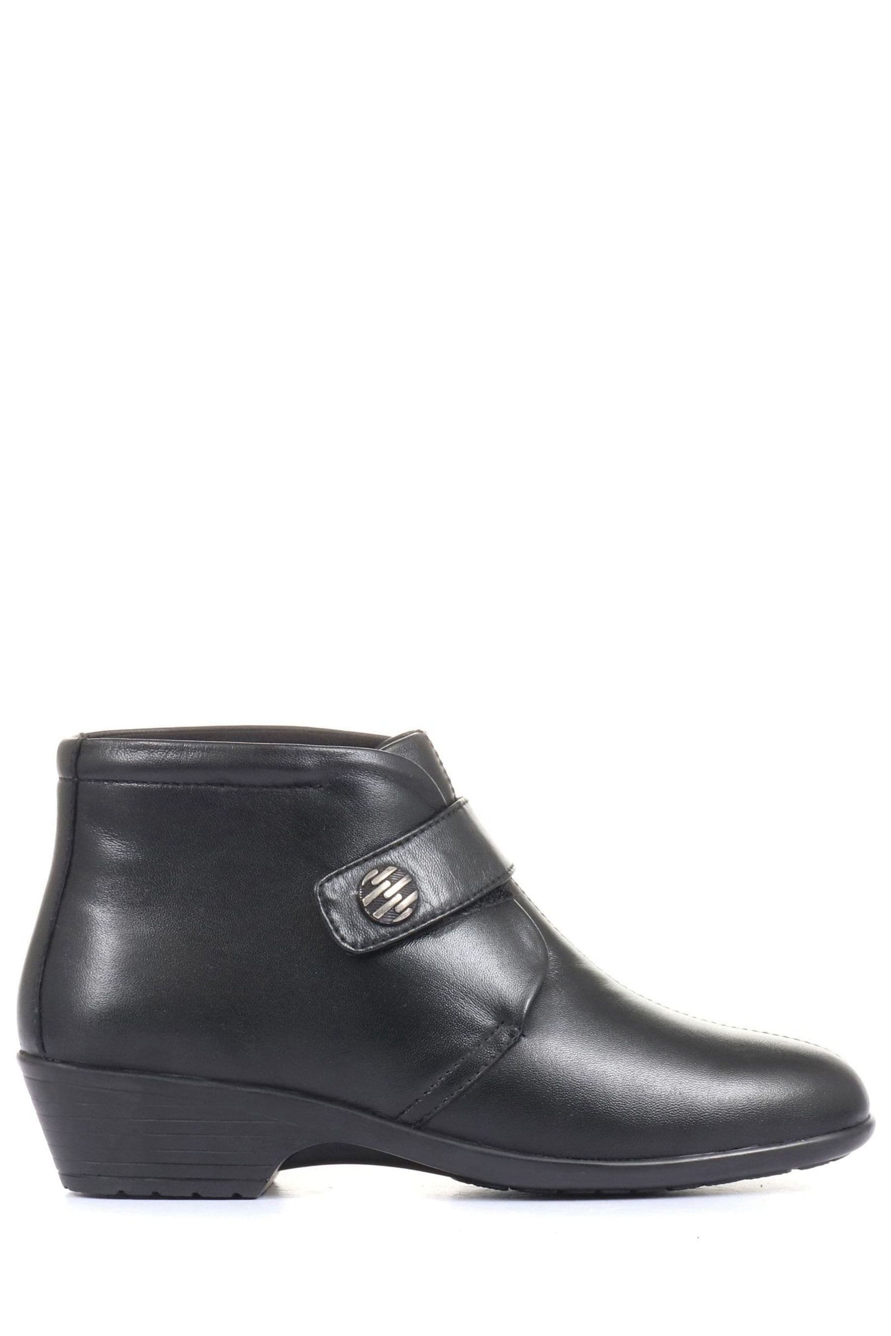 Buy Pavers Black Wide Fit Leather Ladies Ankle Boots from Next Luxembourg