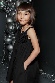 Black One Shoulder Corsage Party Dress (3-16yrs) - Image 4 of 8