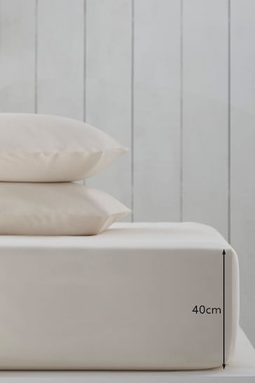Cream Cotton Rich Extra Deep Fitted Sheet