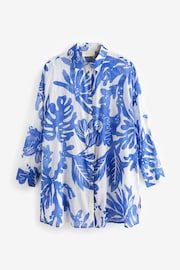 Blue Leaf Beach Shirt Cover-Up - Image 8 of 9