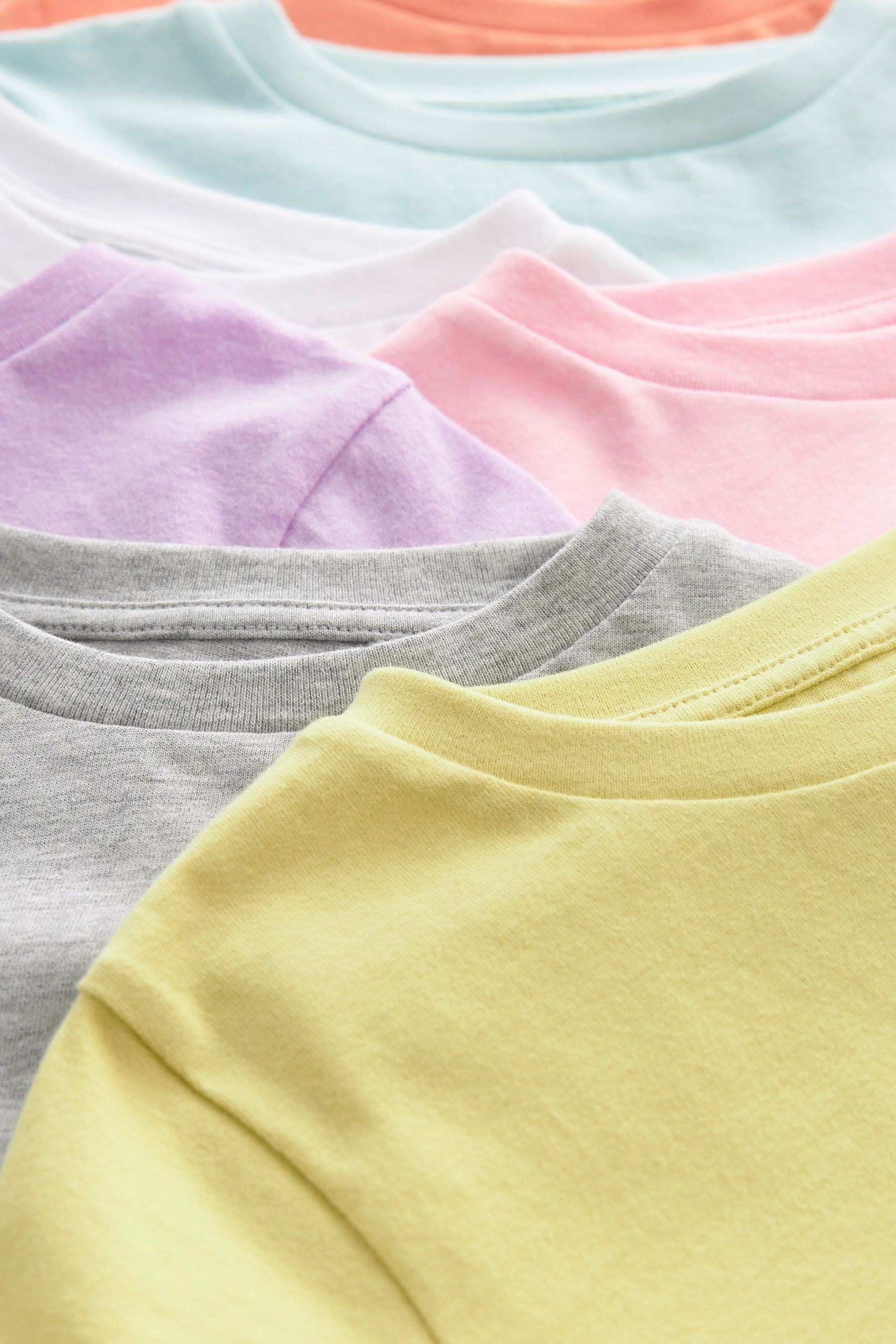 Buy Multi Pastel Plain 100 Cotton T Shirts 7 Pack 3 16yrs from the Next UK online shop