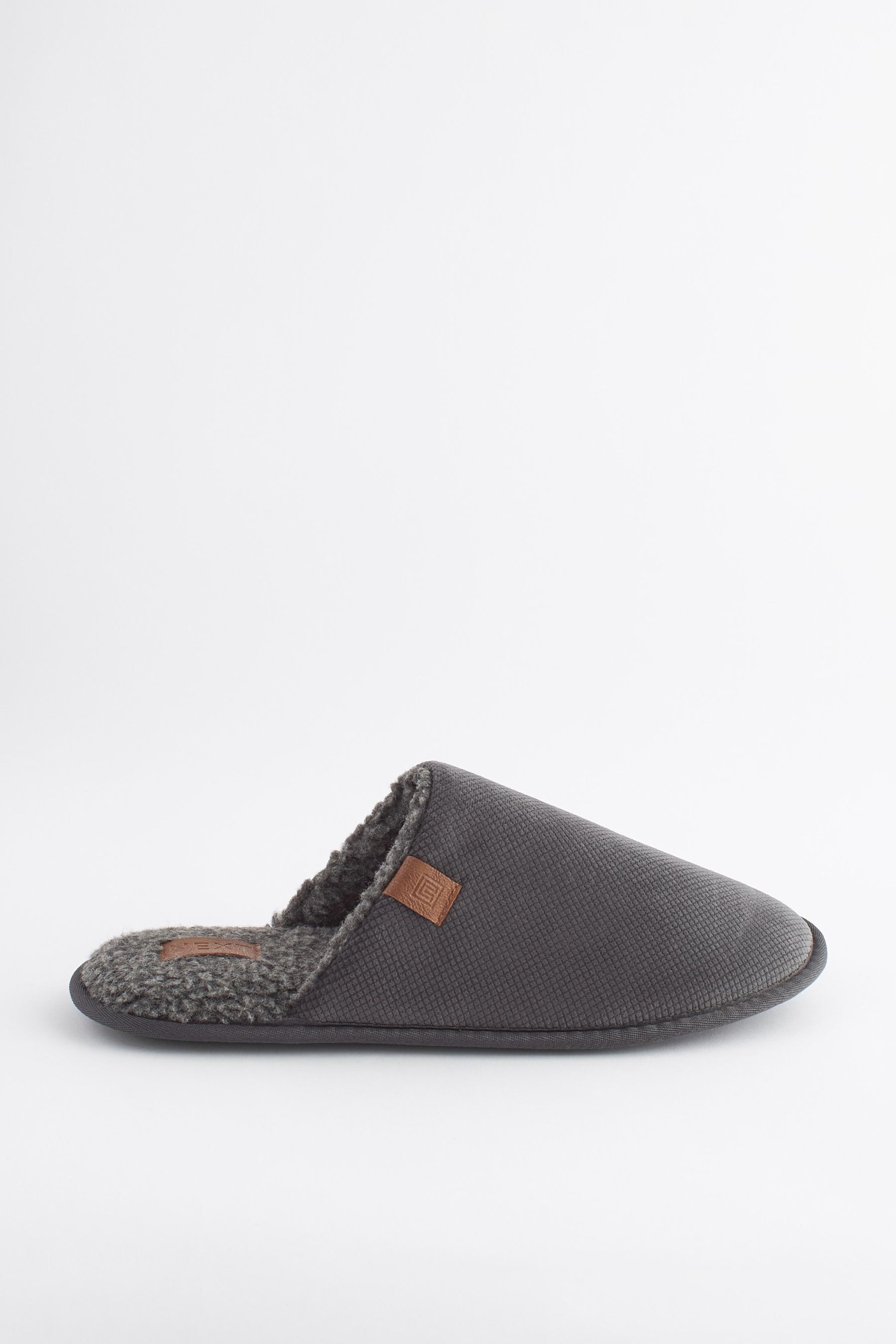 Next grey mule slippers hot sale
