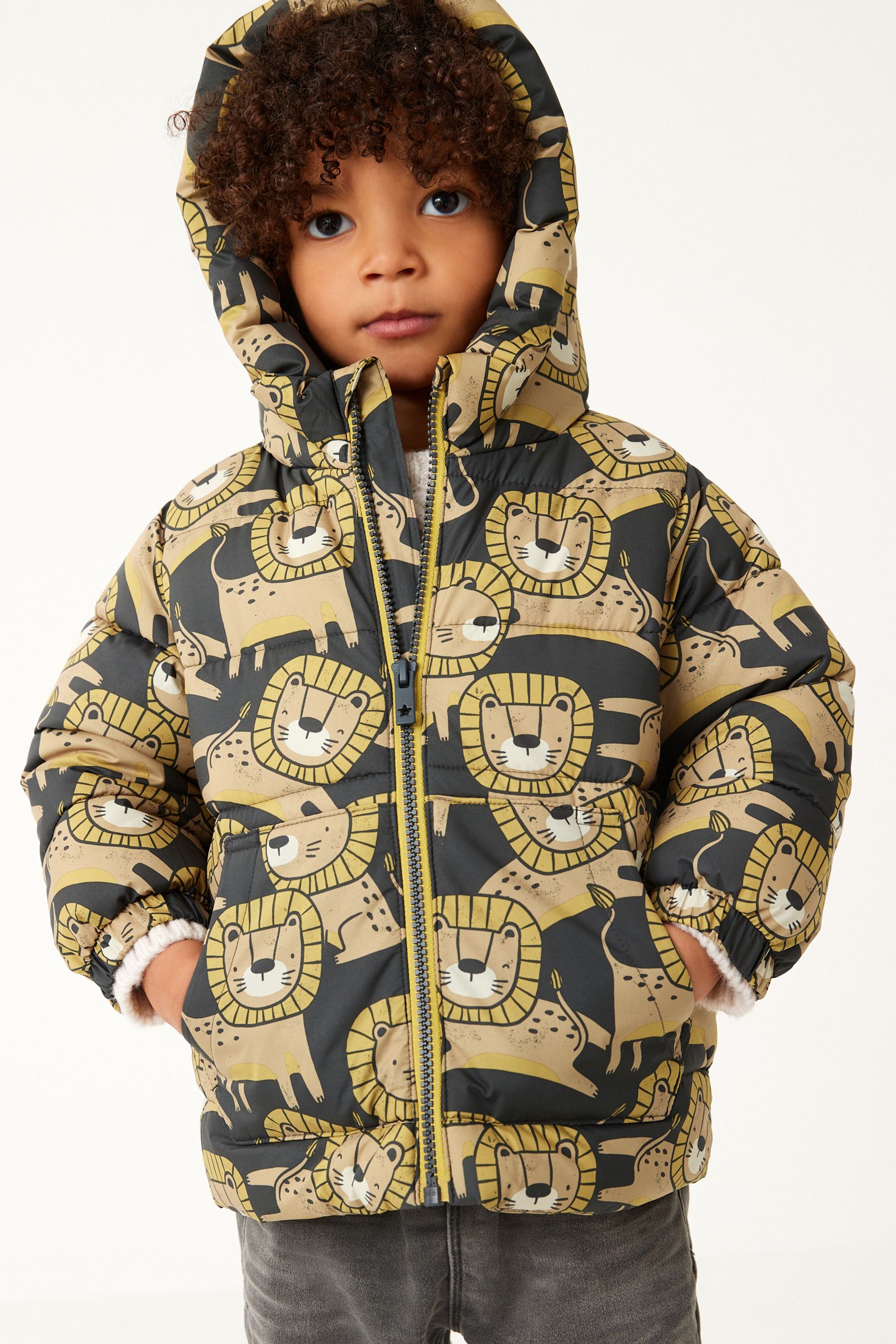 Next grey padded coat shop