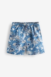 Navy Blue Koi Carp Printed Swim Shorts (3mths-16yrs) - Image 5 of 7