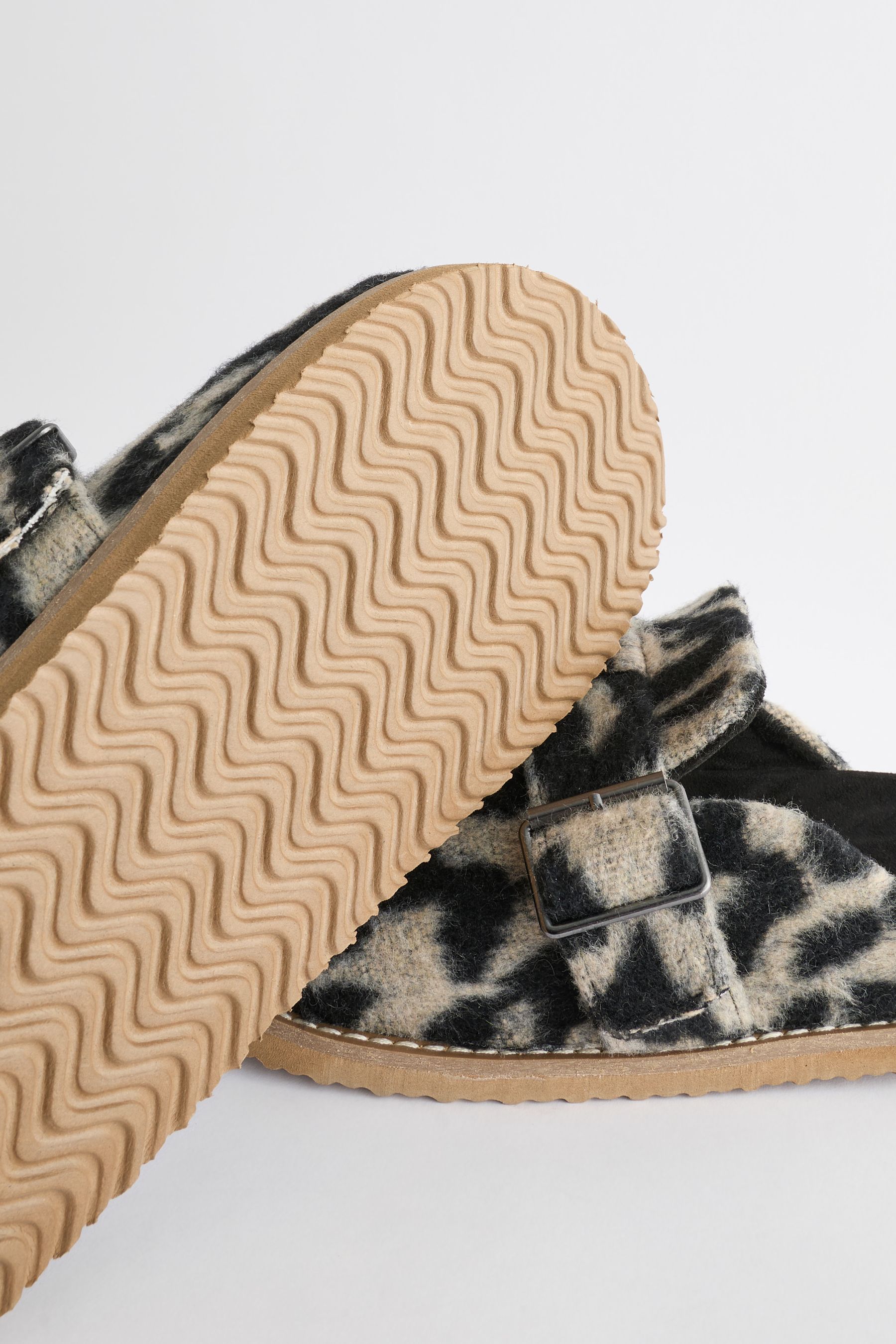 Next leopard print slippers sales