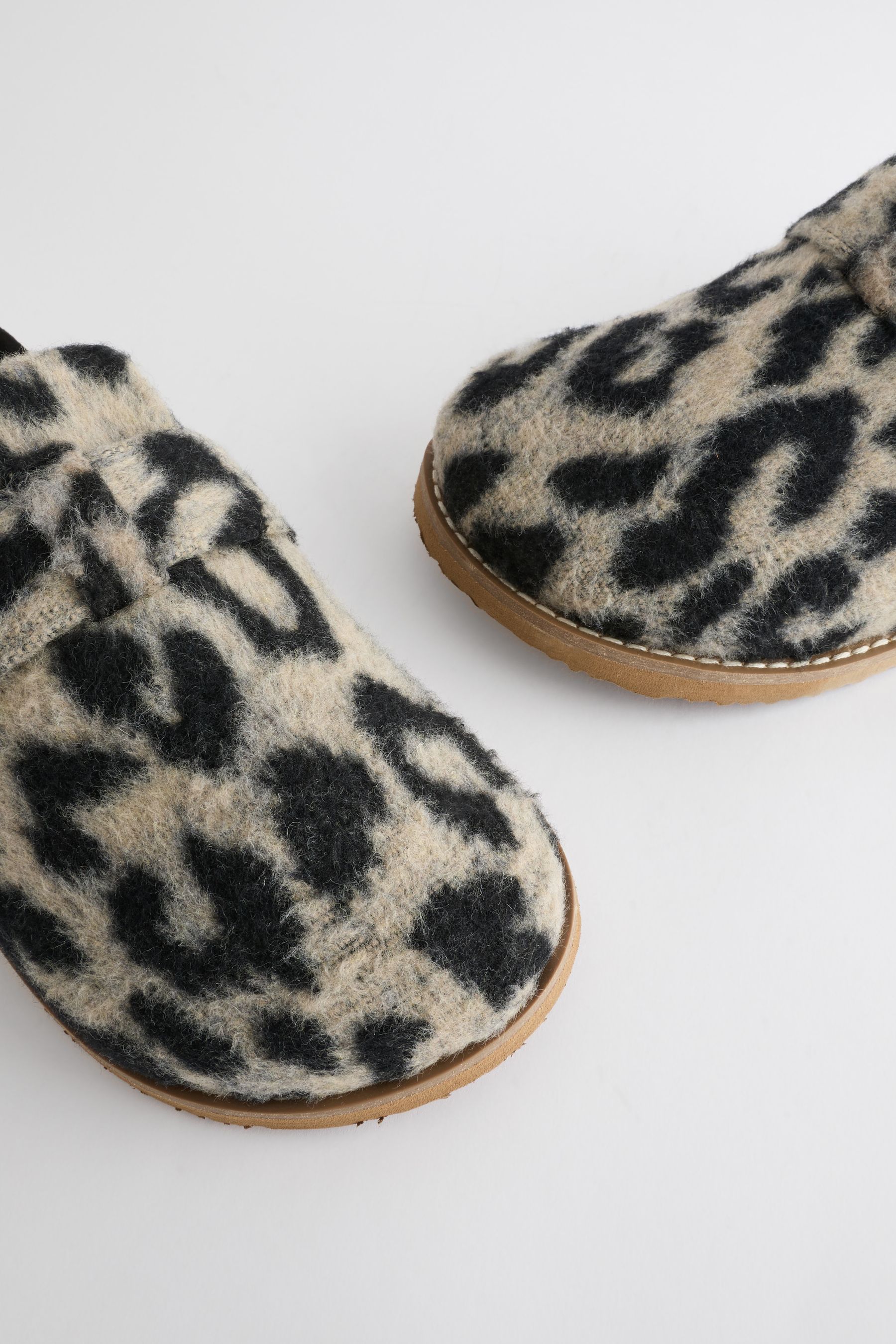 Next leopard print slippers sales