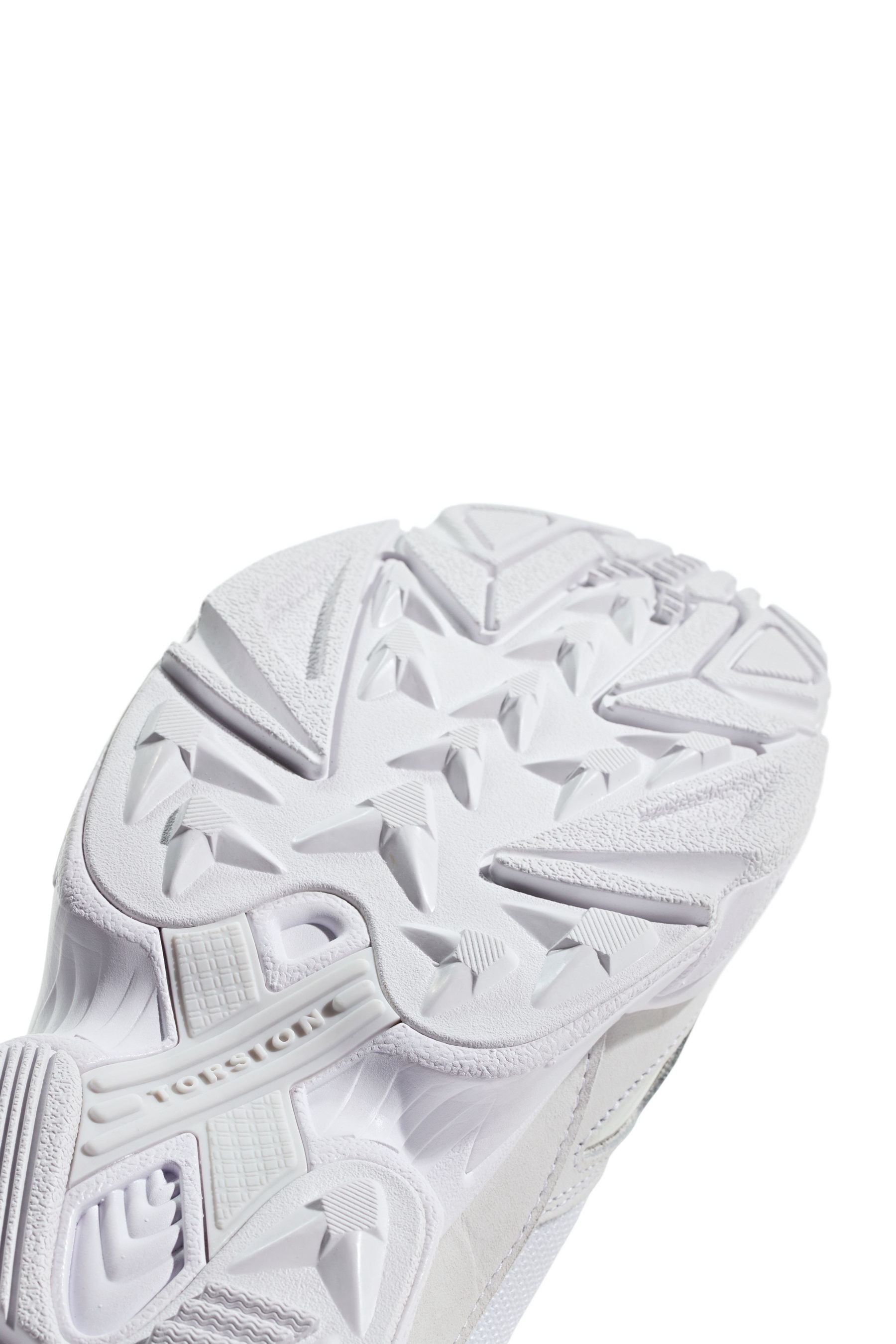 Adidas falcon clearance trainers white
