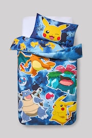 Blue Pokemon Graffiti 100% Cotton Duvet Cover and Pillowcase Set - Image 9 of 10