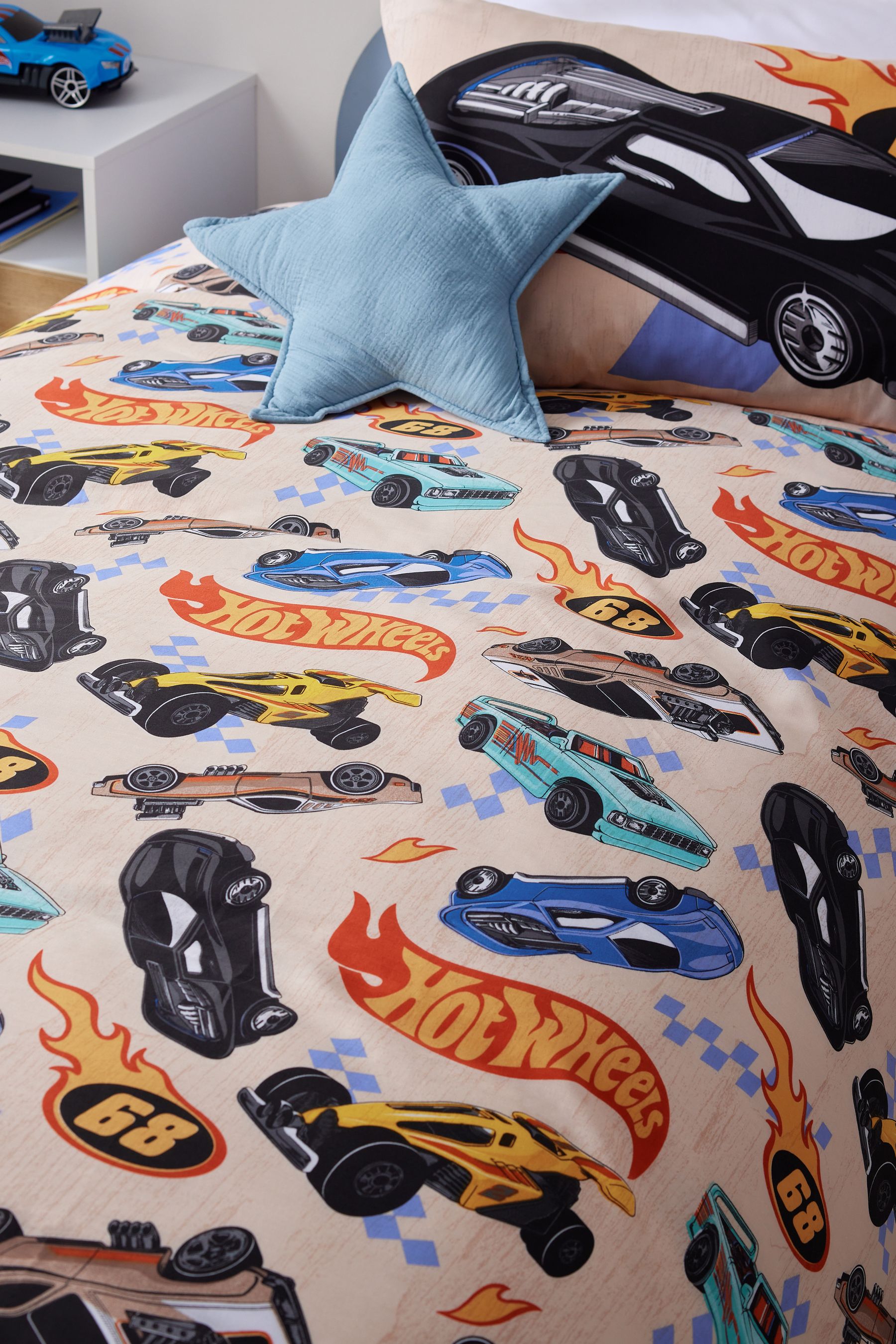 Buy Multi Hot Wheels Reversible Polycotton Duvet Cover and Pillowcase Set from the Next UK online shop