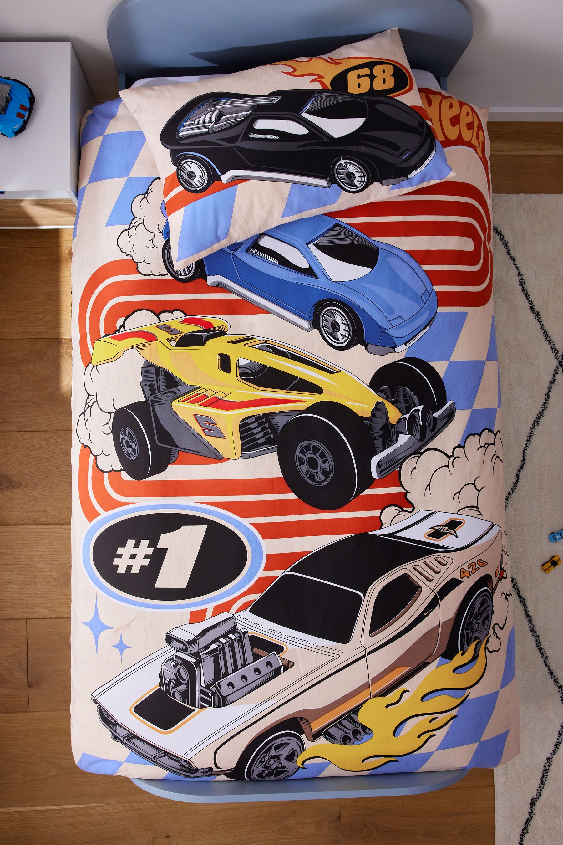 Buy Multi Hot Wheels Reversible Polycotton Duvet Cover and Pillowcase Set from Next Malta