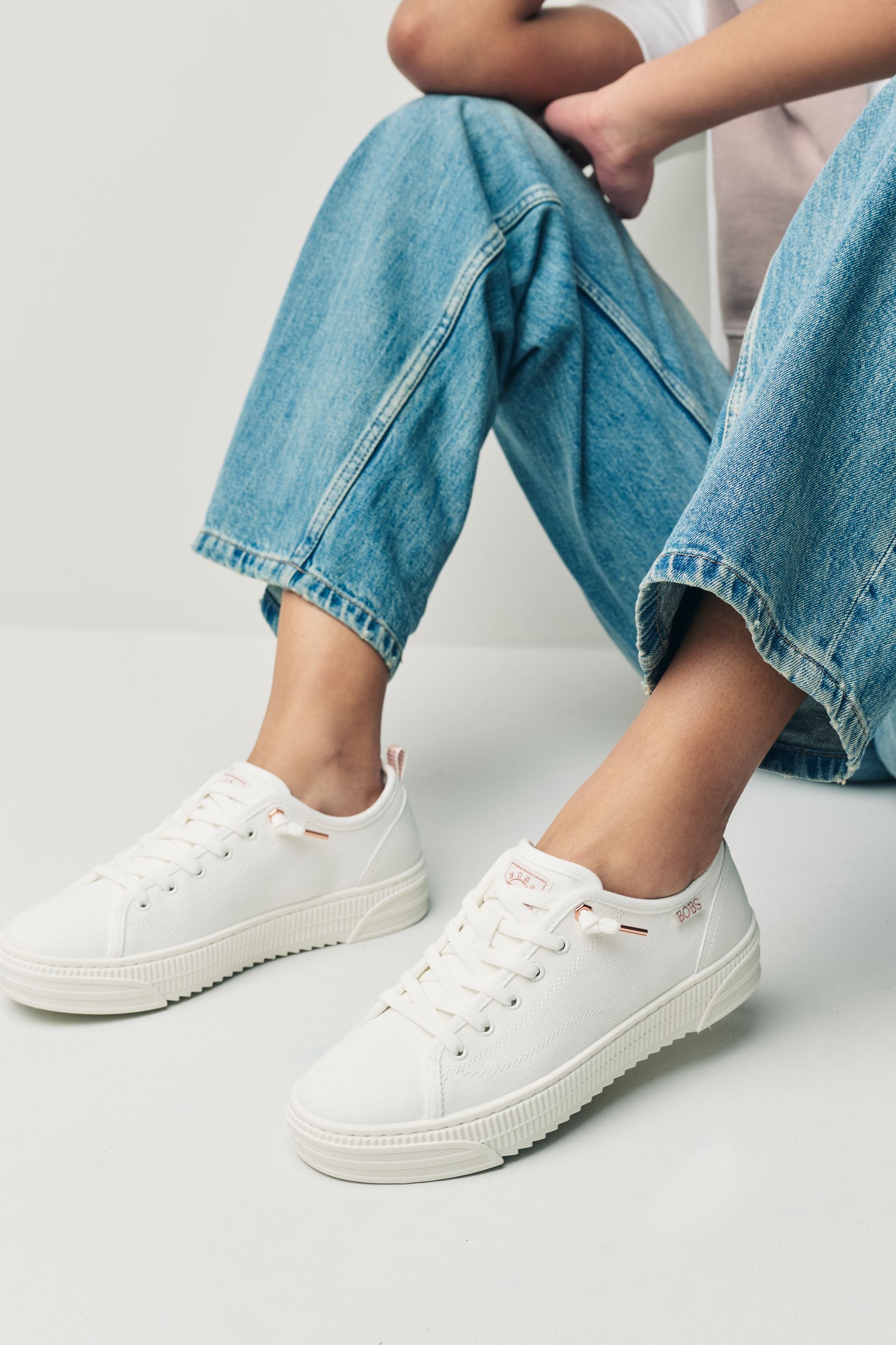 Skechers Cream Bobs Copa Trainers