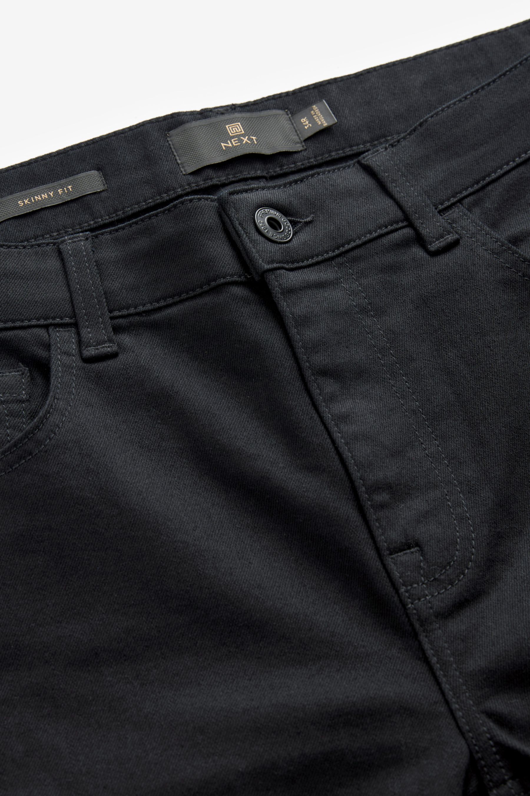 Buy Black Solid Skinny Fit Classic Stretch Jeans from the Next UK online shop