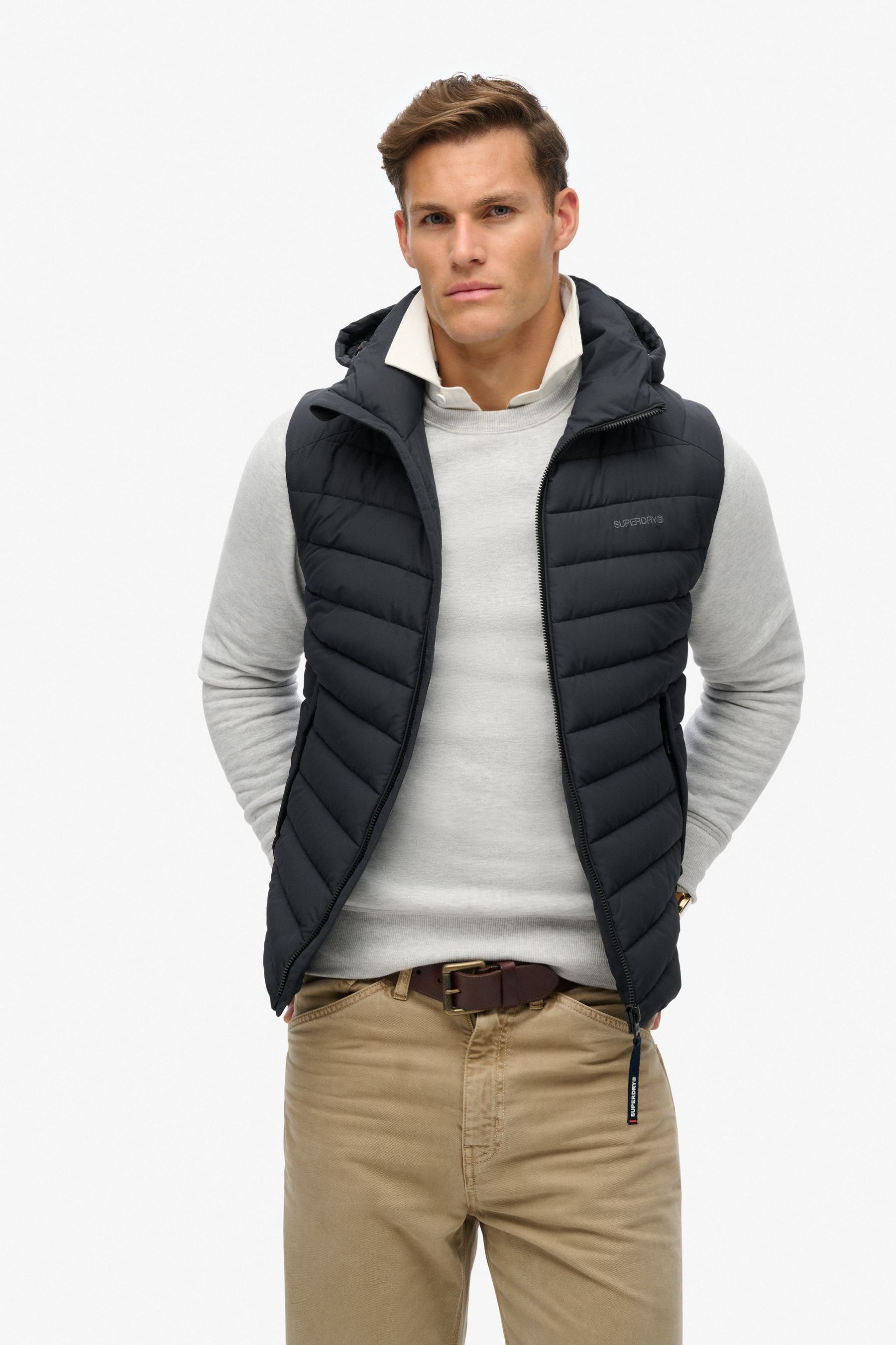 Superdry eclipse navy jacket top