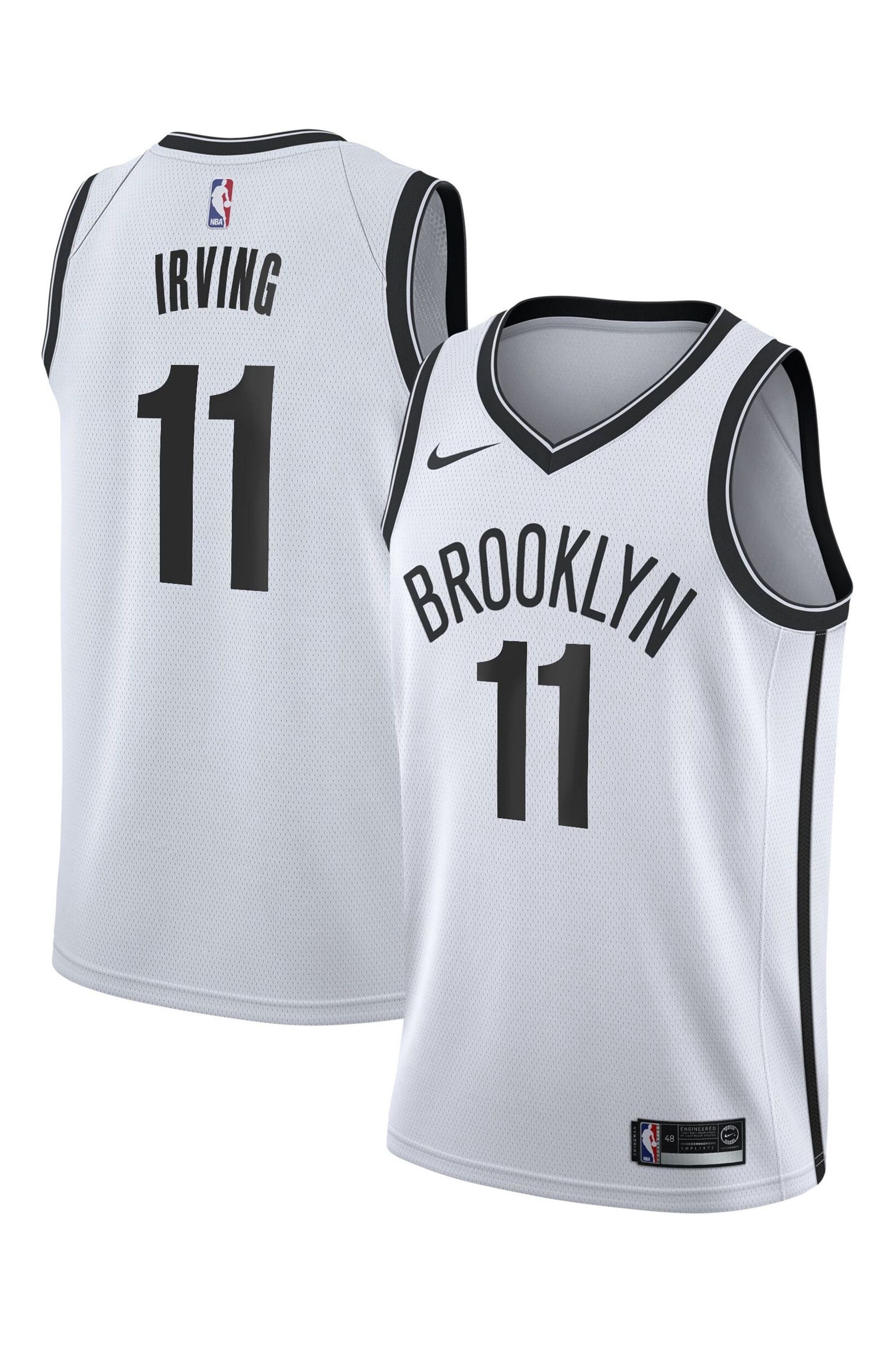 Buy Nike White Brooklyn Nets Association Edition Swingman Jersey Kyrie Irving from the Next UK online shop