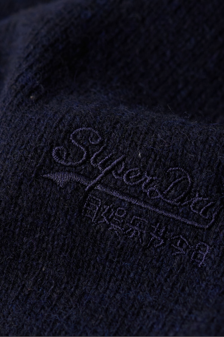 Superdry Carbon Navy Marl Slim Fit Essential Crew Jumper - Image 3 of 3