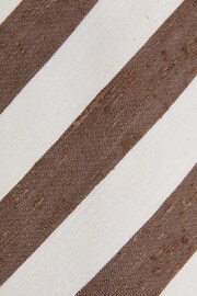 Reiss Chocolate/Ivory Sienna Textured Silk Blend Striped Tie - Image 5 of 5
